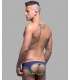 Jockstrap Andrew Christian Peek-A-Boo Locker Room Laranja Neon/Roxo,600005