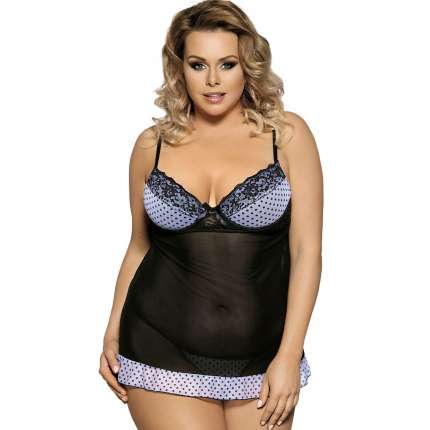 Babydoll R7895P Pontos Polka Tamanho Grande,160078