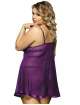 Babydoll R77635P Income Transparent Purple Size Large,160079