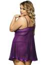 Babydoll R77635P Income Transparent Purple Size Large,160079