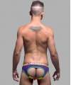 Jockstrap Andrew Christian Peek-A-Boo Locker Room Neon Orange/Purple 600005