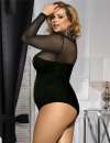 Body R80373P Mangas Longas Preto Tamanho Grande