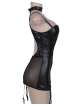 Body R80385P with Garters and Choker Black Size Large