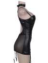 Body R80385P with Garters and Choker Black Size Large