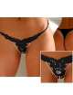 Briefs P5109-2 thong with Jewels Black Size Large,176098