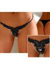 Briefs P5109-2 thong with Jewels Black Size Large,176098