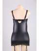 Dress Synthetic Leather with Rivets Black Size Large,