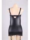 Dress Synthetic Leather with Rivets Black Size Large,