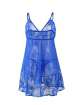 Babydoll Floral Lace Soft Blue,160080