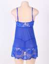 Babydoll Floral Lace Soft Blue Size Large 160080