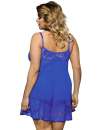 Babydoll Floral Lace Soft Blue Size Large 160080