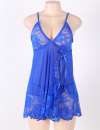 Babydoll Floral Lace Soft Blue Size Large 160080