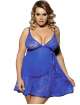 Babydoll Floral Lace Soft Blue Size Large 160080