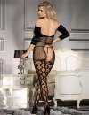 Catsuit with Openings and Shoulders Open Black one Size,199065