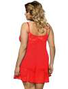 Babydoll Floral Soft Lace Red Size Large 160082