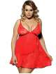 Babydoll Floral Soft Lace Red Size Large 160082