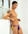 Jockstrap Tanga Andrew Christian BLOW! w/ Almost Naked Roxo,600017