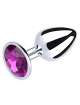 Anal Plug with Jewel, Purple 8 cm,2403632