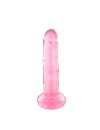 Dildo Realístico Jelly com Ventosa Rosa 18 cm,2263675