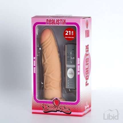 Díldo that is Realistic with Vibration and Candy Lust 21cm,2153729