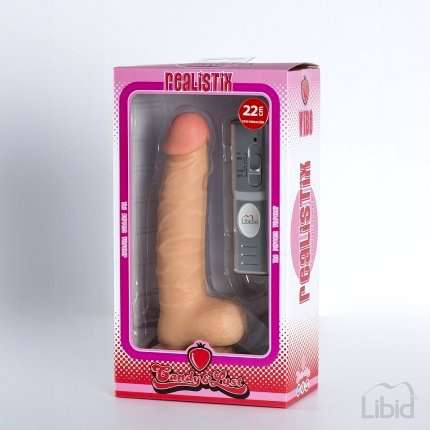 Díldo that is Realistic with Vibration and Candy Lust 22cm 2153730