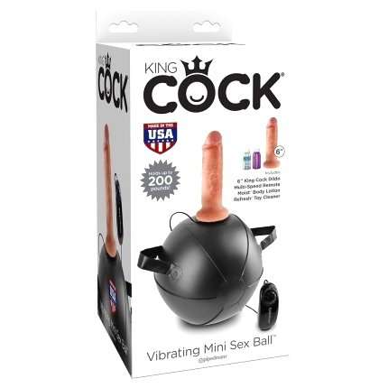 Bola Insuflável King Cock com Dildo Branco 15 cm,2263764