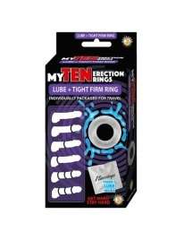 Pack of 10 o Rings for the Penis with a Lubricant, 1303771