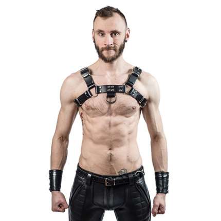 Harness de Couro Mister B Sela Preto,111781