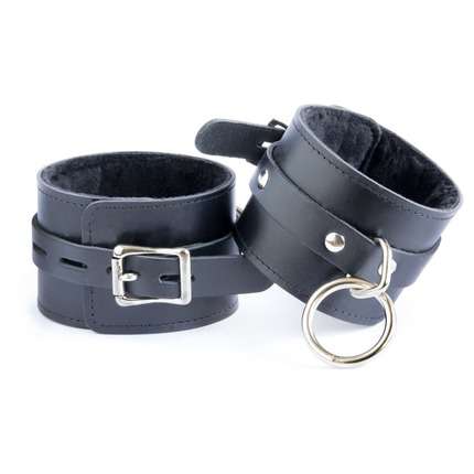 Handcuffs-Leather "Fuzzy", 3323811