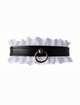 Dog collar Leather with White Lace,3343820