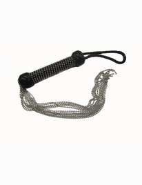 The whip is made of Stainless Steel with the Handle in Leather,3333824