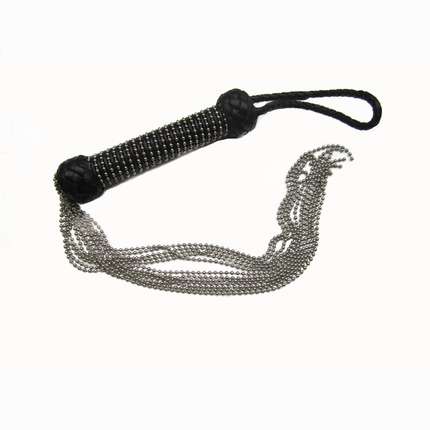 The whip is made of Stainless Steel with the Handle in Leather,3333824