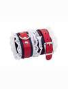 Shackles, Leather, Red with White Lace,3323827