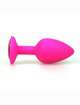 Butt Plug in Silicone, Pink Jewelry, Black, 7 inch,2403929