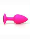 Butt Plug in Silicone, Pink Jewelry, Black, 7 inch,2403929