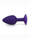 Plug Anal em Silicone Roxo com Jóia Vermelha 7 cm,2403933