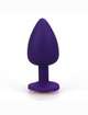 Plug Anal em Silicone Roxo com Jóia Vermelha 7 cm,2403933