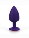 Plug Anal em Silicone Roxo com Jóia Vermelha 7 cm,2403933