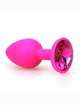 Butt Plug in Silicone-Pink, Jewelry Pink, to 10 cm,2403940