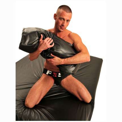 The cover of the Pillow is a Black Rubber Fist,3394161