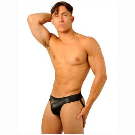 Jockstrap Fist de Couro Preto,1264164