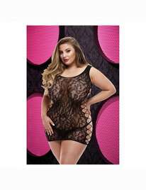 Mini-Dress, a King-Size bed Lapdance Lace Leopard, Black Pink,1974180