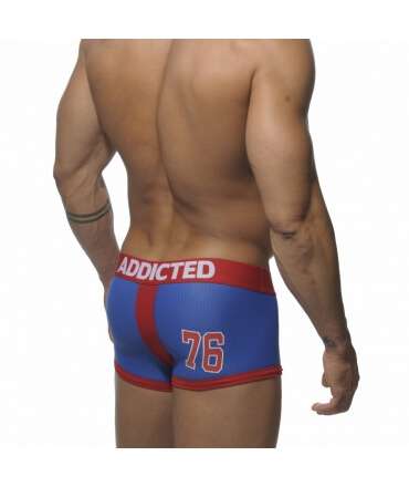 Boxers Addicted Racing Stripe com Push-up Azul,500006