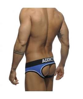 Briefs Addicted Double Piping Bottomless Blue 500029