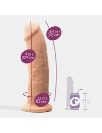 Dildo Premium Beje de Silicone Tessudo Crushious 23 cms,2264338