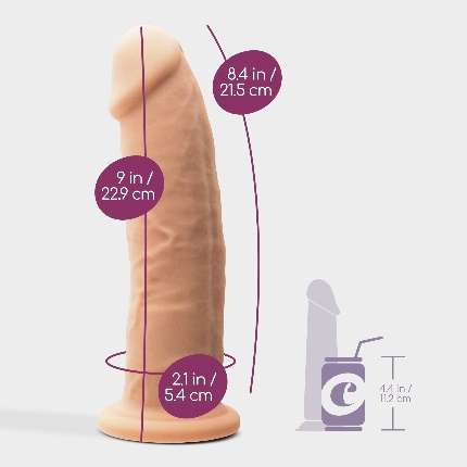 Dildo Premium Beje de Silicone Tessudo Crushious 23 cms,2264338