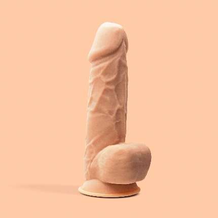 Dildo com Testículos Premium Beje de Silicone Tessudo Crushious 22 cms,2264339