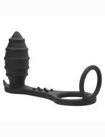 Cockring Sono Com Plug Anal e Vibração Preto,1304501