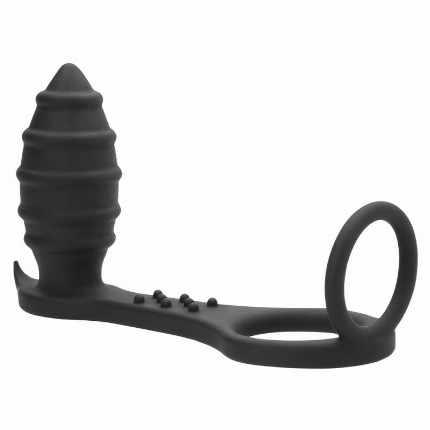 Cockring to Sleep With a butt Plug and a Vibe, Black,1304501