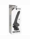 Vibrador Realístico Basecock Preto com Comando 18.5 cm,2184549